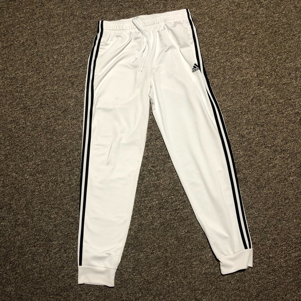 White Adidas Sweatpants